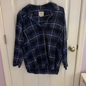 Blue plaid flannel